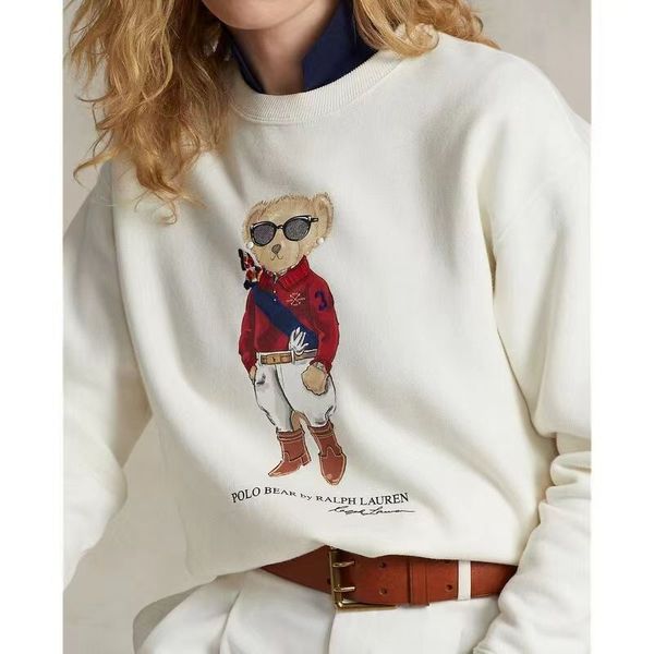 pull felpa con cappuccio pull femme Ralph Polo da donna Sweatershirt Camicie a maniche lunghe Laurens Autunno Top Donna Felpa con cappuccio Little Bear PulloverNuovi pullover con cappuccio per uomo e donna