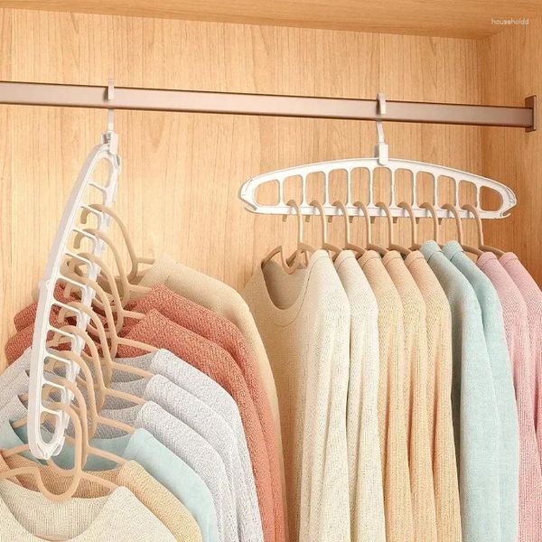 Cabides multifuncional cabide de roupas casa dobrável armário organizador espaço economia roupas rack cachecol armazenamento
