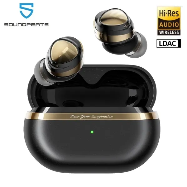 Soundpeats opera 05 fones de ouvido sem fio de alta resolução com som estéreo hi-fi áudio ldac híbrido anc bluetooth v5.3 enc microfones duplos