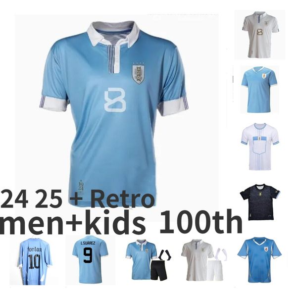 2024 2025 Uruguay Fußballtrikots Jubiläum 100. Sonderangebot L.SUAREZ E.CAVANI N.DE LA CRUZ hauseigener Hirt G.DE ARRASCAETA F.VALVERDE R.ARAUJO R.BENTANCUR 2010 RETRO-Uniform