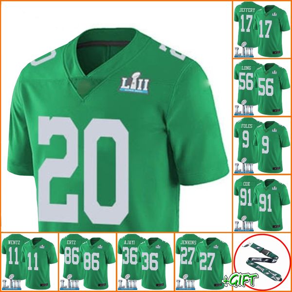 Maglie da calcio personalizzate all'ingrosso Philadelphiaeaglesmen 86 Zach Ertz 9 Nick Foles 11 Carson Wentz 55 Graham 27 Jenkins 91 Fletcher Cox Women Youth Limited Jersey