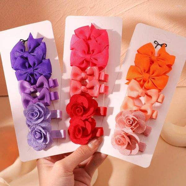 Accessori per capelli 6 pezzi/set forcina per fiori color caramella dolce per ragazze clip sicure regali per bambini fatti a mano carini all'ingrosso