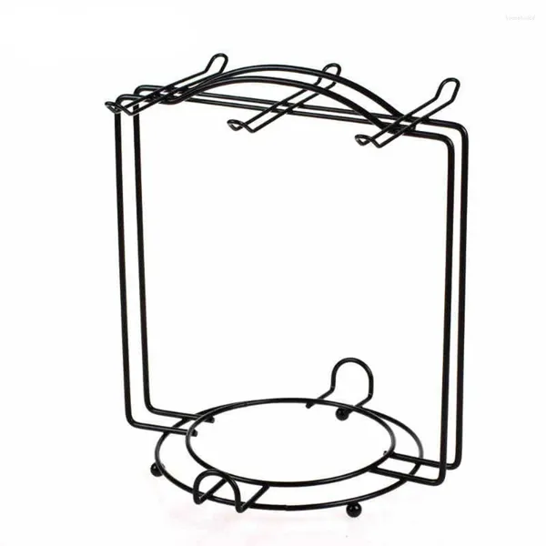 Küche Lagerung 1 PCS Haken Becher Halter Glas Tasse Rack Anti-Rost Beschichtet Stahl Display Stand Für Theke 6 haken Restaurants Büro