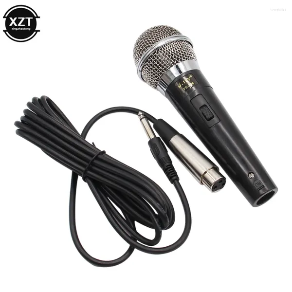 Microfones Karaokê Microfone Portátil Profissional Com Fio Dinâmico Claro Voz Mic para Parte Performance de Música Vocal
