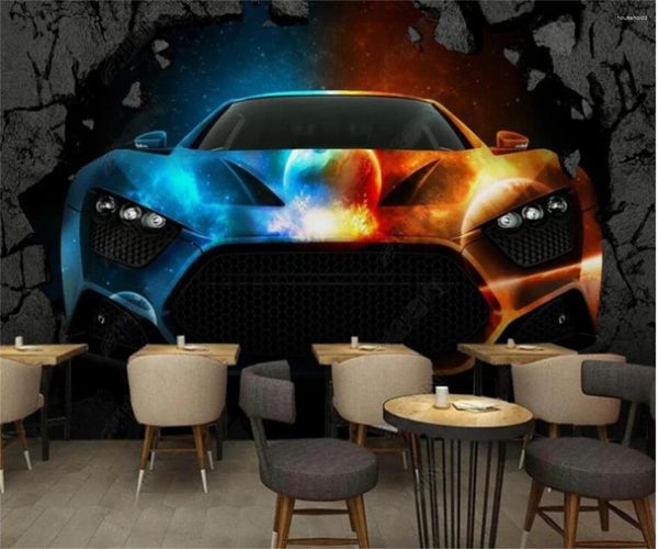 Tapeten Benutzerdefinierte Tapete Auto Graffiti Hintergrund Wand Wohnzimmer Schlafzimmer 3D