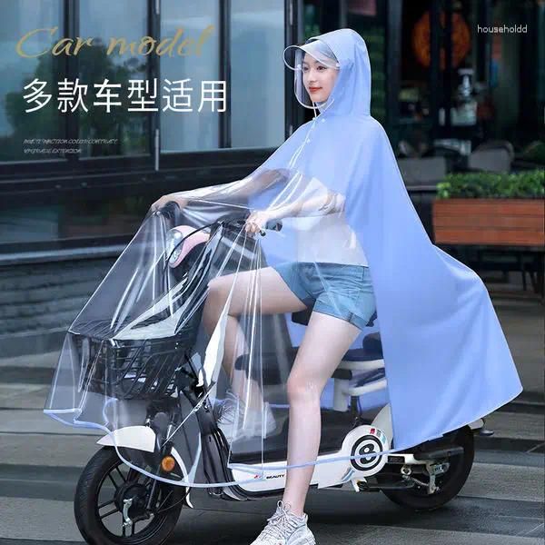 Impermeabili Moto/batteria Auto Poncho Impermeabile Elettrico Doppio Corpo madre-bambino Antipioggia Batteria Moto Trasparente