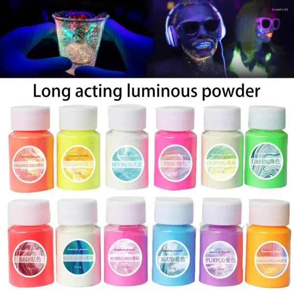 Party Dekoration 1PC Glow In The Dark Pigment Leuchtende Acryl Glitter Farbe Fluoreszierende Für Kind DIY Kunst Wand Glas papier