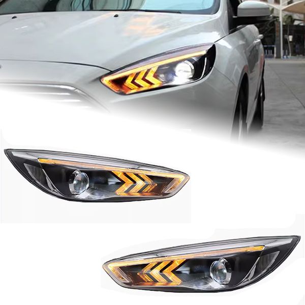 Scheinwerfer-LED für Ford Focus 20 15–20 17 LED-Scheinwerfer, Upgrade der dynamischen Blinker-Scheinwerferbaugruppe