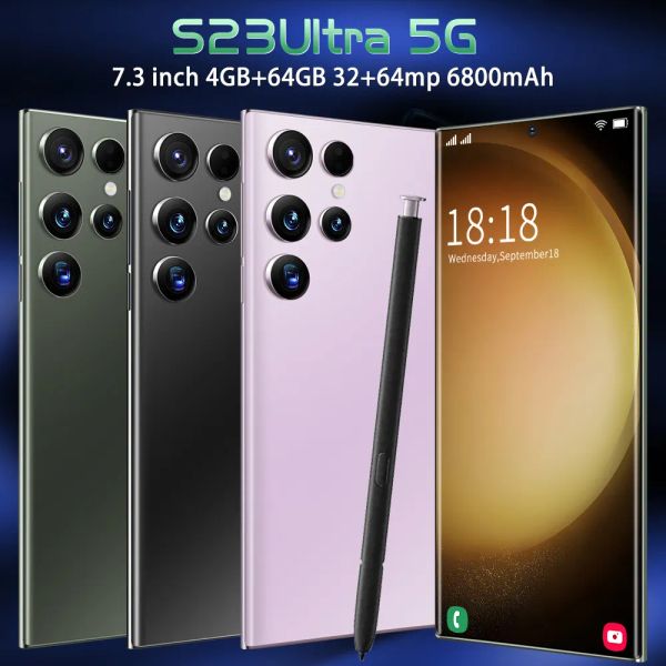 S30ULTRA 5G Android 8.1 Smartphone Touch Screen Schermata 5G 8GB 12 GB 16 GB RAM 256GB 512GB 1 TB ROM ROM 7,3 pollici Sensore a gravità Schermo