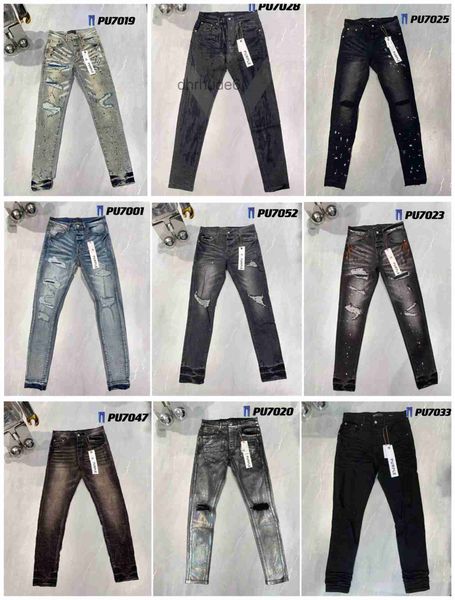 Moda Jeans viola Pantaloni denim Mens Designer Jean Pantaloni da uomo Qualità di fascia alta Design dritto Retro Streetwear Pantaloni sportivi casual Pantaloni da jogging Pant P9LL