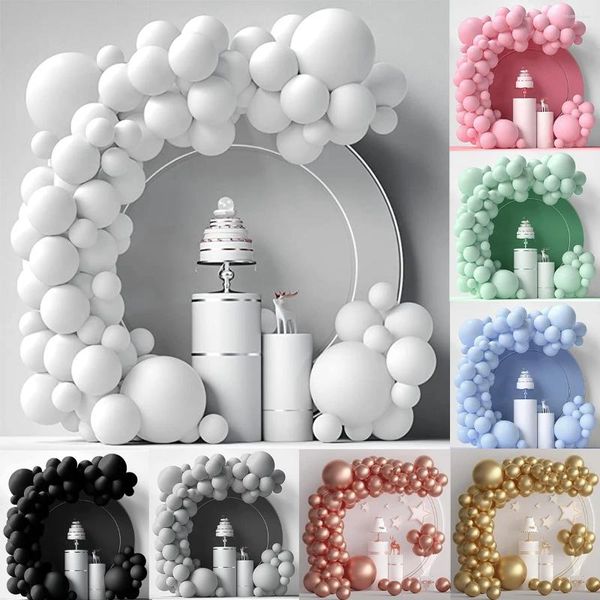 Decorazione per feste Kit arco ghirlanda di palloncini in oro bianco Buon compleanno Bambini Matrimonio Baloon in lattice Baby Shower