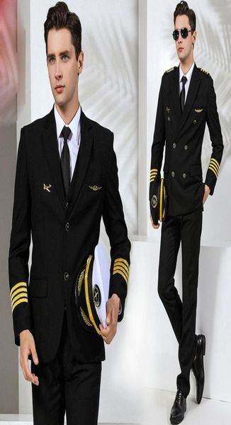 International Airline Garment Security Supervisor Manager professionelles einzigartiges weißes Hemd AirLine Captain Uniform Pilotenhemd Man9152595