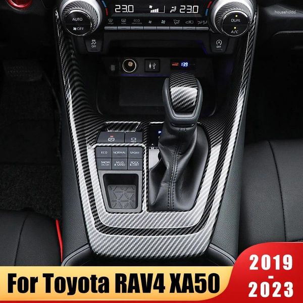 Acessórios interiores para toyota rav4 xa50 2024 caixa de mudança de engrenagem do carro centro painel controle capa quadro adesivo guarnição tira