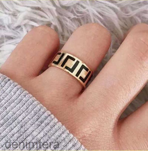 Moda carta anel bague para mulher personalidade simples festa de casamento amantes presente anéis de noivado jóias nrj pwmd