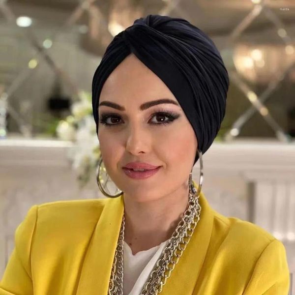 Ethnische Kleidung, Abaya Hijab, Damen-Islamischer Abayas-Jersey, Sofort-Wickeltuch, Damen-Hut aus zerknitterter arabischer Seide, muslimischer roter Modal-Unterbezug