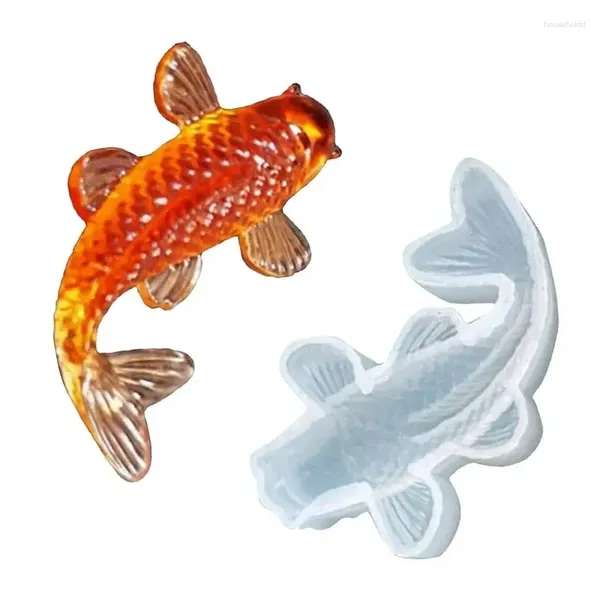 Stampi da forno 1 pz 3D Koi Fish Carp Stampo Torta Chocolet Decorazione Stampo Gelatina in silicone Fatto a mano