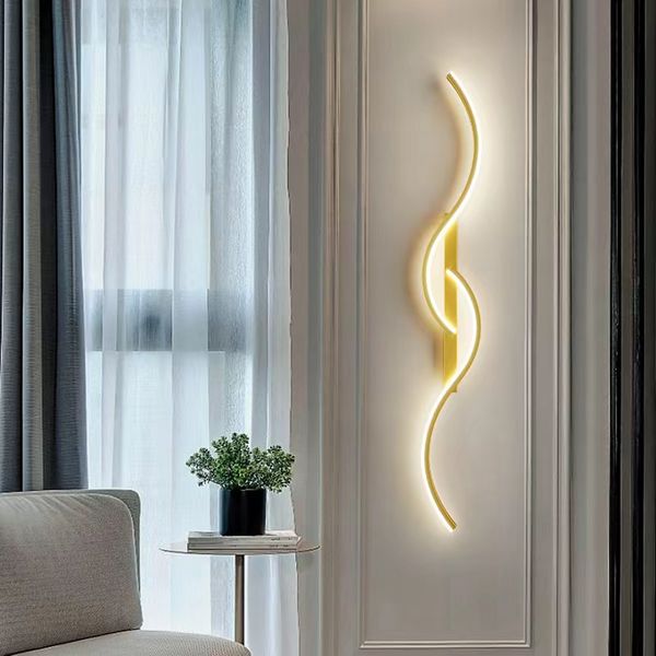 Moderne Indoor LED Wand Licht Nordic Lange Streifen Wand Lampe Wohnzimmer Schlafzimmer Leuchte Wohnkultur Nacht Wand Leuchte