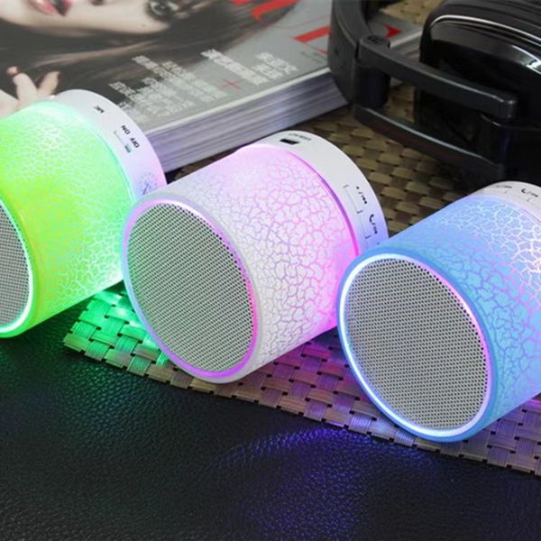 Luz led portátil sem fio mini alto-falante bluetooth caixa de som música para blootooth handfree subwoofer áudio defletor mp3