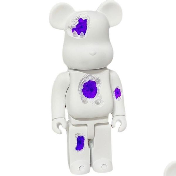 Киноигры 400% Bearbrick Смола эрозии уничтожает хрустального медведя Модные фигурки Игрушка для коллекционеров Berbrick Art Work Model Dec Dhzys