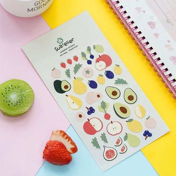 Hediye Sargısı Kore Sonia Scrapbooking Yüksek kaliteli çıkartma taze meyveler kırtasiye diy zanaat dekorasyon ev malzemeleri Suatelier çıkartmaları