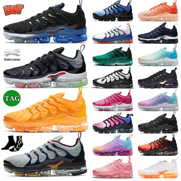 TN Vapors Plus Big Size 47 Running Running Shoes Coscão OG TNS Triple Black White Rosa Rosa Vermelho Gradiente Atlanta Knicks Vibes Tênis Sneakers