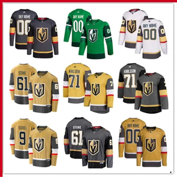 Vegas Custom''golden'''knights'''hockey Maglie 28 William Carrier 49 Ivan Barbashev 67 Max Pacioretty 8 Phil Kessel 90 Robin Lehner Jonathan Marchessault Alec Martinez