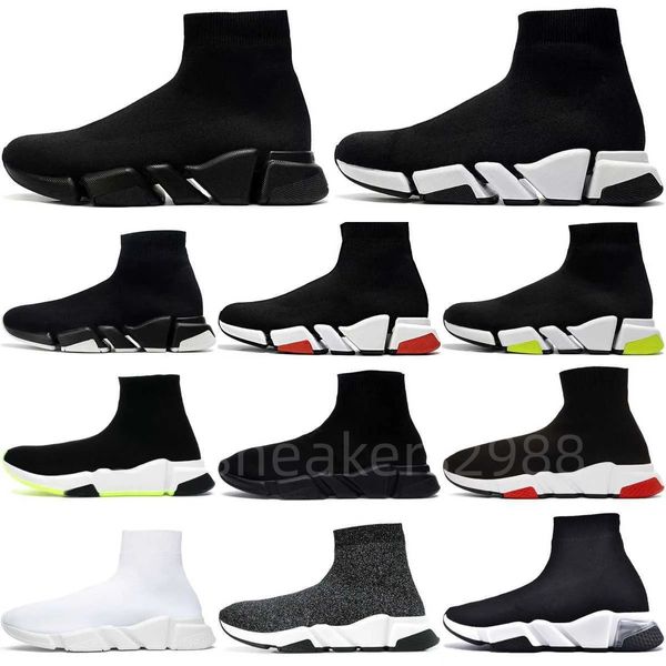 Trainer Geschwindigkeiten Designer Schuhe Plattform Sneaker Männer Frauen Tripler S Paris Socken Stiefel Alle Hellen Sliver Graffiti Vintage Luxus Schuhe
