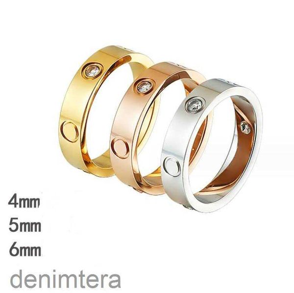 Liebesschraubenring 4 mm 5 mm 6 mm Titanstahl Silber Männer und Frauen Roségold Schmuck für Liebhaber Paarringe Geschenk QVXC