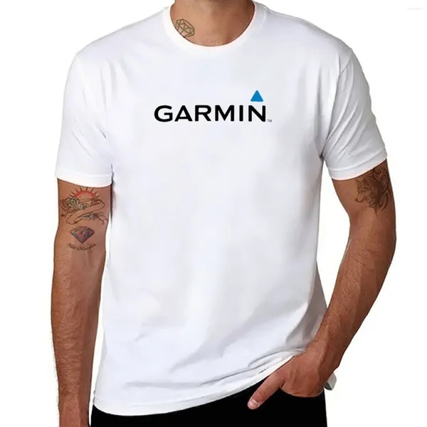 Tanques masculinos preto garmin logotipo camiseta roupas vintage verão topo meninos animal impressão camisa de manga curta camiseta