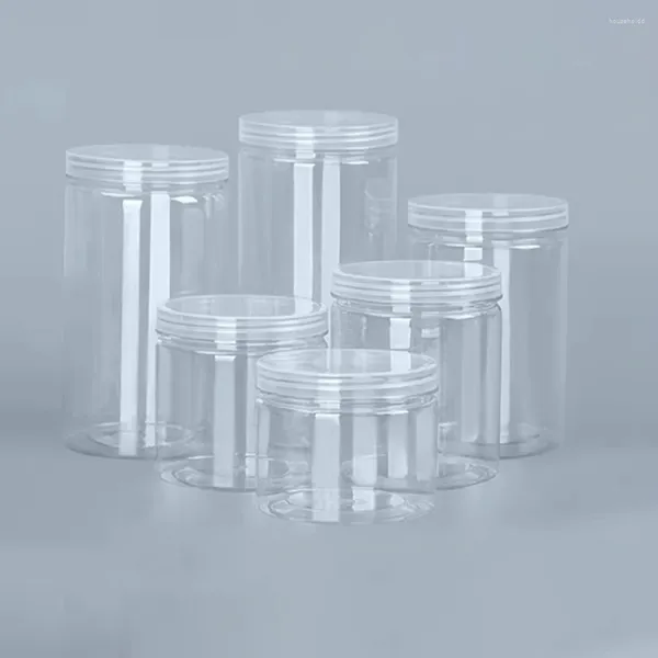 Garrafas de armazenamento 30 peças jarra de plástico com tampa pote de vedação transparente cozinha comida café sido organizador de grãos recipiente garrafa de chá pode caixa de doces
