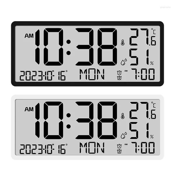 Relógios de parede Bateria Alimentado Relógio Digital Versátil Quarto Desktop Brilho Ajustável Decoração Eletrônica