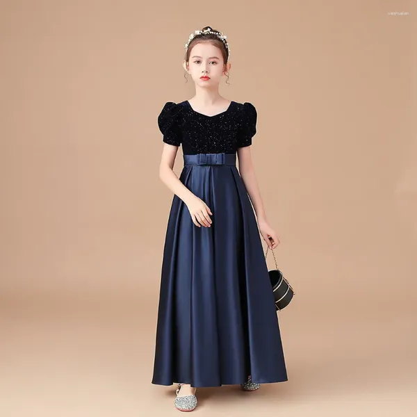 Abiti da ragazza Occasioni formali Eleganti ragazze di fiori adolescenti Abito per damigella d'onore Carnevale Bambini Costume da sera Abito da ballo