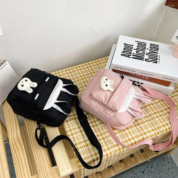 Sacos de noite Moda Cartoon Cute Nylon Pano Messenger Bag Celular Crossbody Ombro