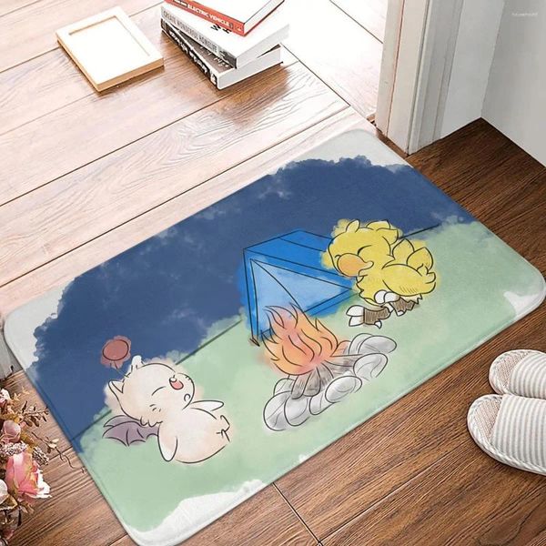 Teppiche Mog Camping Final Fantasy Chocobo Spiel Schlafzimmer Matte Teppich Home Fußmatte Küche Teppich Dekoration