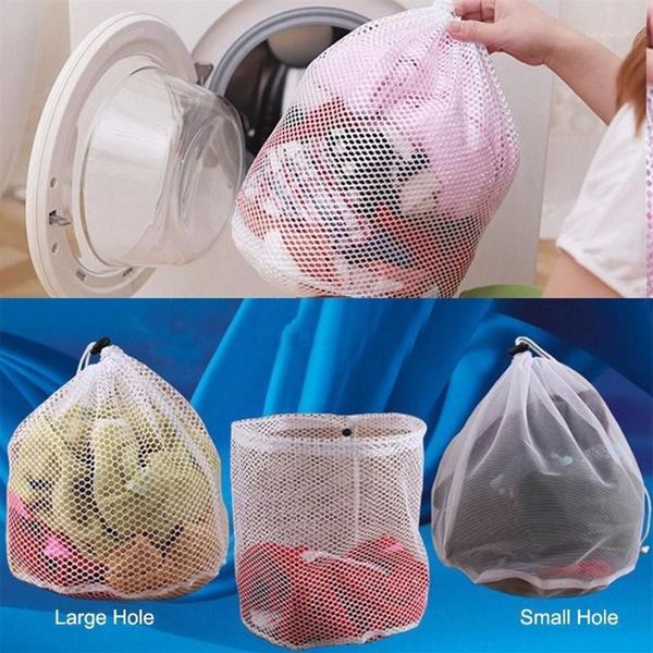 Venda nova máquina de lavar roupa usada malha sacos líquidos saco de lavanderia grande engrossado lingerie sutiã roupas meias lavagem bags1273n