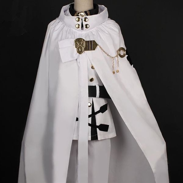 Anime Seraph Of The End Owari no Seraph Mikaela Hyakuya Uniformen Cosplay Kostüm mit Perücke Komplettset CX200817334y