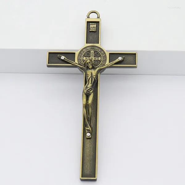 Anhänger Halsketten Exorzismus Heiliger Benedikt Kruzifix Kreuz Religiös Katholisch Jesus Christus Charms Für Halskettenbehänge DIY Schmuckteile