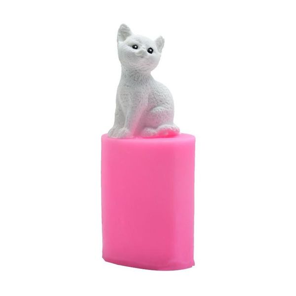 Backformen Sile Cat Mold Sleepy Soap für Kerzen Harz handgemachte 3D Cartoon Epoxy 148 Drop Lieferung Home Garden Kitchen, Dining Bar Dh34I