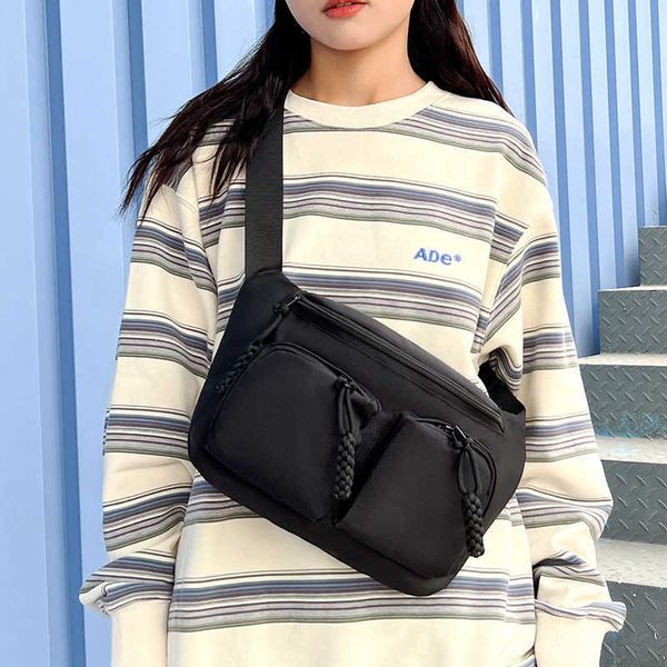 Taille Taschen Unisex Einfarbig Brusttasche Herbst Neue Koreanische Ausgabe Multi Tasche Mode Personalisierte Umhängetasche Casual Sport Tasche