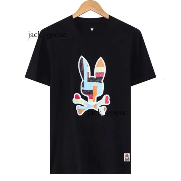 Футболка-поло Physcho Bunny Rabbit Дизайнерская мужская футболка Модная мода США High Street Футболки с короткими рукавами Одежда Уличная одежда Psychoological Bunny Psyco Bunny 471