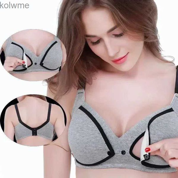 Reggiseni EuerDoDo Reggiseno allattamento Abiti gravidanza per le donne incinte Reggiseno allattamento Reggiseno maternità in cotone con seno aperto YQ240203