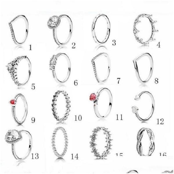 Anéis de casamento 925 Sterling Sier Womens Diamond Ring Moda Jóias de Alta Qualidade Anéis de Noivado de Casamento para Drop Delivery Jóias R Dh1Qv