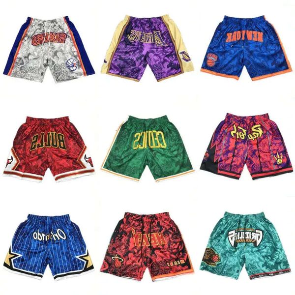 Verão correndo homem esportes jogging fitness secagem rápida ginásio calças curtas resort masculino lakers basquete shorts cordão 2xl 714