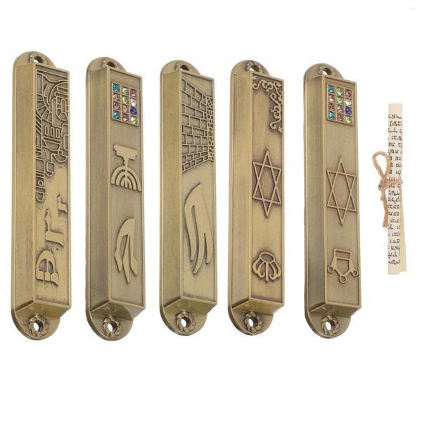 Vorhang, Türrolle, heilige Säule, Mezuzah, dekoratives Gebetshaus aus Metall, Heimdekoration, jüdische Symbole