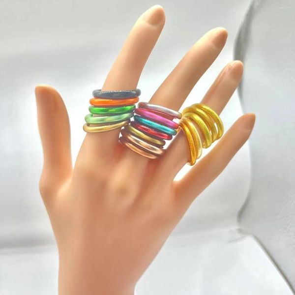 Cluster-Ringe Amorcome Buddha Rush Slicone gefüllt für Frauen buddhistisch inspirierter Ring Segen Schmuck Geschenk