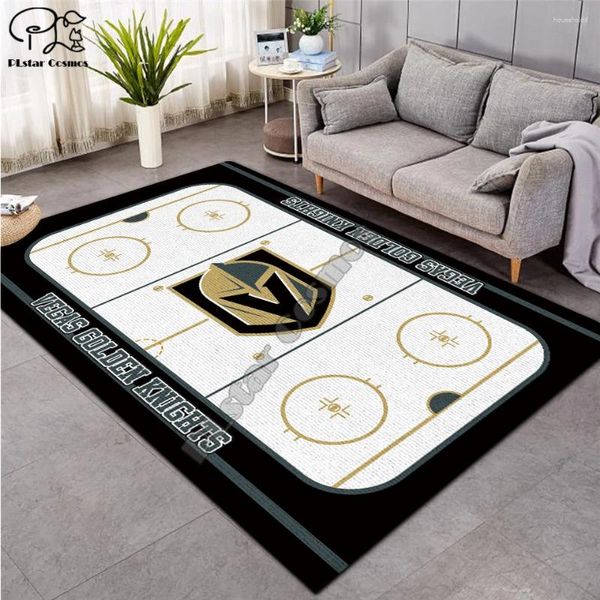 Teppiche, Eishockey-Teppich, rutschfeste Bodenmatte, 3D-Teppich, rutschfest, für Esszimmer, Wohnzimmer, weiches Schlafzimmer, Stil-01