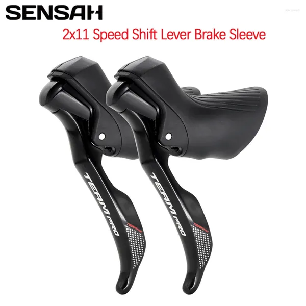 Desviadores de bicicleta Sensah Team Pro STI 2x11 Velocidade Road Shifter Lever Freio Bicicleta Desviador Groupset para Shimano 5800 6800 R7000 R8000 Peças