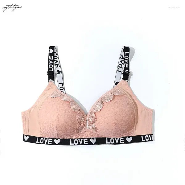 Reggiseni Softrhyme senza anello in acciaio Intimo per ragazza Studenti Reggiseno sottile estivo Plus Size Coppa B