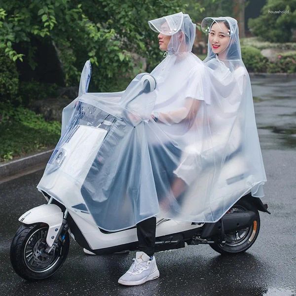 Capas de chuva impermeáveis ​​produtos de motociclista para pesca poncho em bicicletas de nuvem com capuz única pessoa dupla pvc
