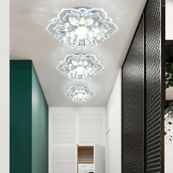 Luzes de teto modernas led pétalas de cristal corredor para corredor escada cozinha café bar decoração da lâmpada interior